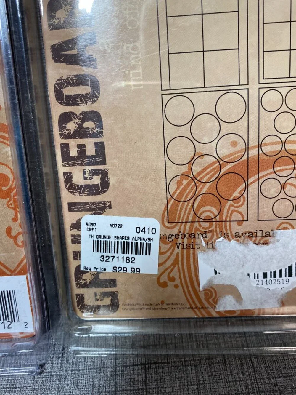 NEW Tim Holtz Idea-ology Grungeboard Swirls Basics & Swirls Shapes